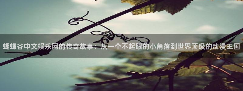 pg国际下载：蝴蝶谷中文娱乐网的传奇故事：从一个不起眼的小角落到世界顶级的动漫王国